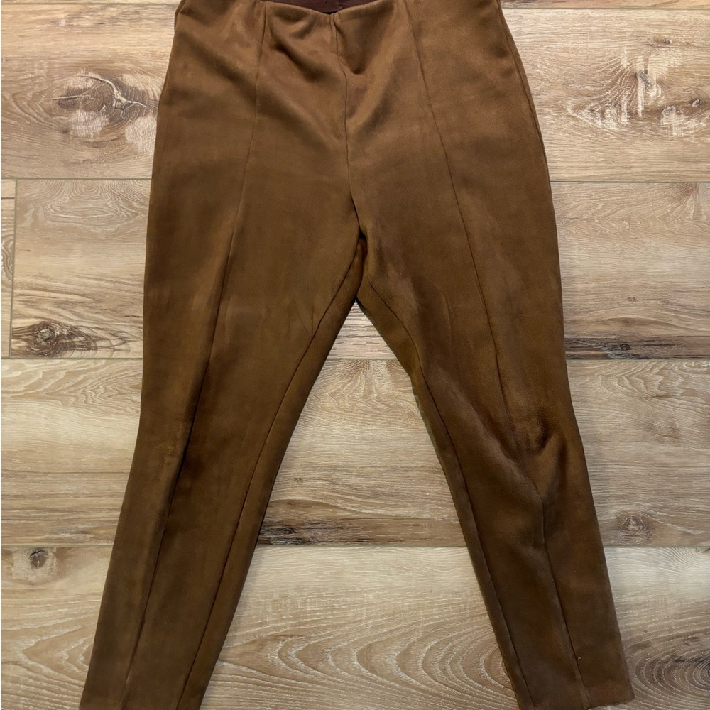 LOFT Chocolate Brown Suede Trousers